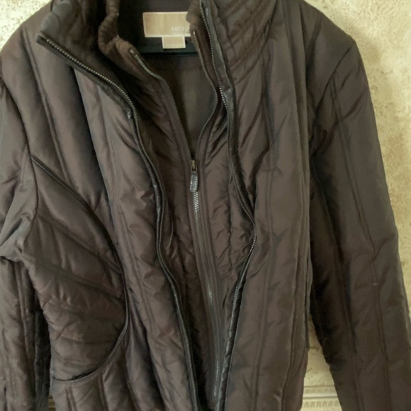 Michael Kors winter jacket brown with leather trim - Picture 8 of 11